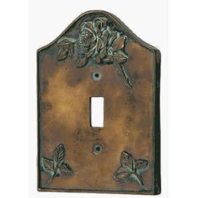 Hen Feathers Rose Switch Plate 15106HSPB by Hen-Feathers