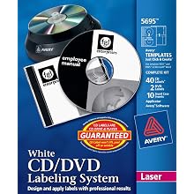 Avery CD/DVD Labeling System for Laser Printers, White (5695)