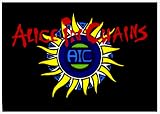 Alice in Chains - Sun Logo on Black Rectangle - Sticker / Decal
