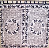 Ethnic Bedroom Decor Curtains Indian Style Elephant Home Linen 2 Cotton Panels