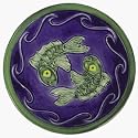 Achla BBC12 Blue Ceramic Birdbath Bowl and Stake