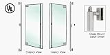 CRL Brushed Stainless Left Hand Double Acting Glass Mount Keyed Access F Bottom Secured Deadbolt Exterior Handle