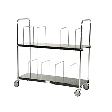 Vestil Steel Carton Cart, 2 Tiers, Black, 400 lbs Load Capacity, 50" Height, 56" Length X 18" Width