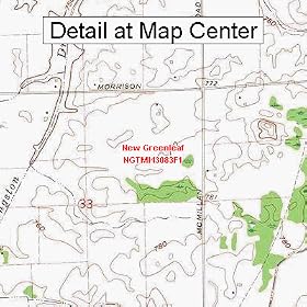 USGS Topographic Quadrangle Map - New Greenleaf, Michigan (Folded/Waterproof)