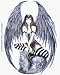 Midnight Fairy - Raven Haired Fairy with Silver Angel Wings by Amy Brown - Sticker / ...