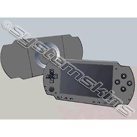 Playstation Portable 2000 (PSP-Slim) Skin - NEW - GREY system skins faceplate decal mod