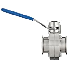 Dixon B5104E200CC-D Stainless Steel CF8M Clamp End Butterfly Valve with EPDM Seal, 2" Tube OD, 140 psi Pressure