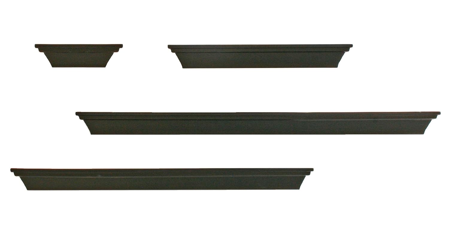 Trendy Wall Shelf Organizer Accent Multi Length Floating 