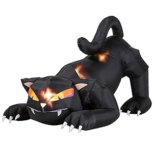 inflatable black cat with moving head