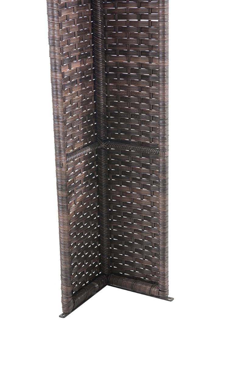 Sunjoy 12 x 10 Sonoma Wicker Gazebo, Large, Brown/Gold Trim