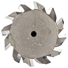 Niagara Cutter TS109 T-Slot Shank Type Cutter, High Speed Steel, Uncoated (Bright), Weldon Shank, 10 Helix Angle, 1-27/32" Cutter Diameter, 12 Tooth, 53/64" Width