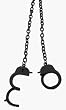 AWESOME BLACK POWDER COATED HANDCUFF NECKLACE AWESOME BLACK POWDER COATED HANDCUFF NECKLACE