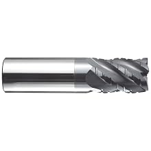 Melin Tool CCMG Solid Carbide Square Nose End Mill, General Purpose, Uncoated (Bright) Finish, Single Cut, 4 Flutes, Center Cutting