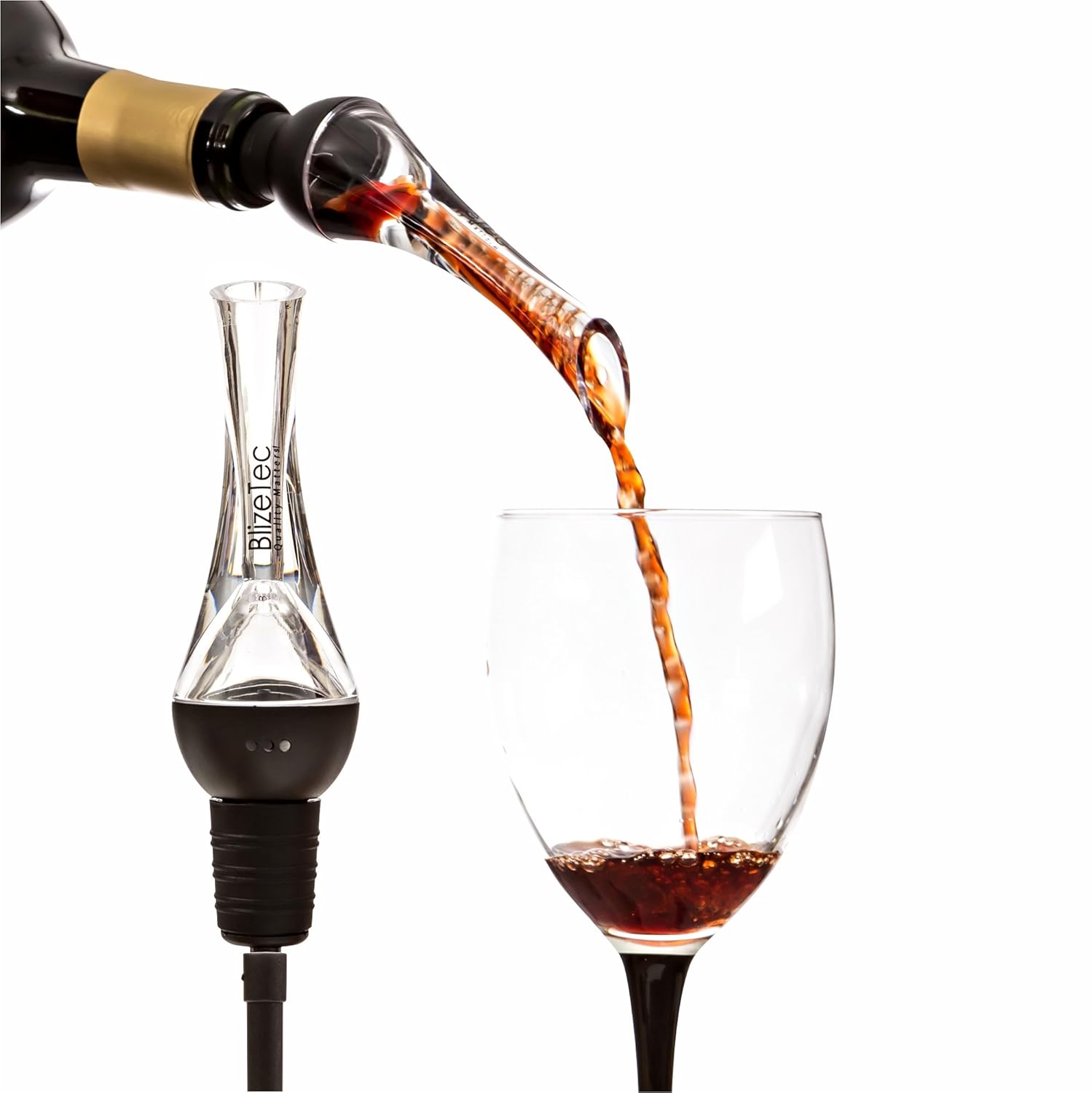 Wine Quick Essential Bottle Aerating Pourer Spout Chiller Stick Free