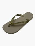 Havaianas Crystal Fleur de Lis Metallic in Sand