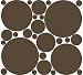 Baby : 71 Huge Chocolate Brown Polka Dots Circles Nursery Decor Stickers
