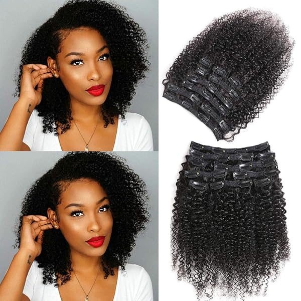 Urbeauty Afro Kinky Curly Clip In Human Hair Extensions For Black