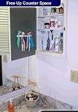 Hang-Away Universal Toothbrush Holder with adhesive tape backing 100% Mildew & Water Proof Made In USA