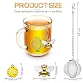 TeaSanavie Tea Ball with Honeybee & Flower Charms