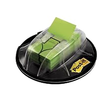 Post-it Arrow Flags Dispenser, Bright Green, 1-Inch Wide, 200/Desk Grip Dispenser, 1-Dispenser/Pack