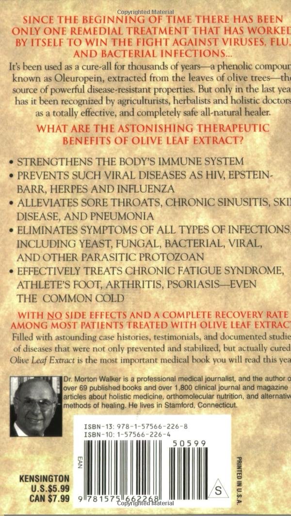 Olive Leaf Extract: Morton Walker D.P.M.: 9781575662268: Amazon ... Olive Leaf Extract: Morton Walker D.P.M.: 9781575662268: Amazon ...
