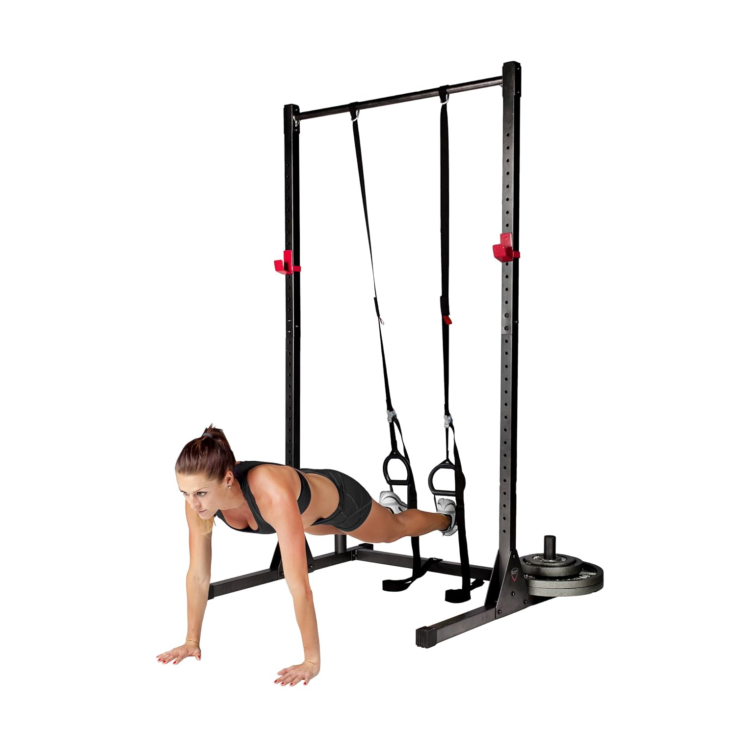 Strength Power Lifting Rack Squat Bench Deadlift Curl Pull Up Cage