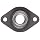 Spyraflo BFM-500-N Self-Aligning, Needle-Roller Bearing With 2-Bolt Hole, 1/2" Inner-Diameter Steel Flange