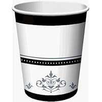 Creative Converting 9 oz Hot / Cold Stafford Silver Cup 8 Count - Case of 12