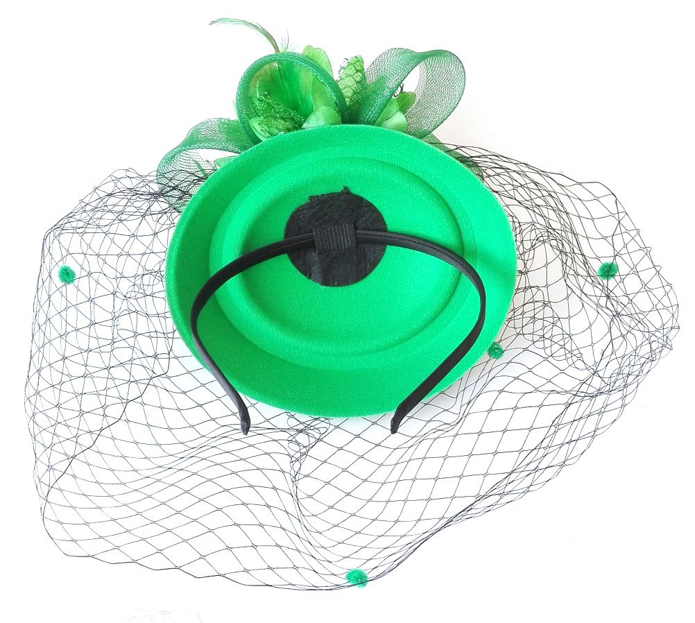 Fascinator Hair Clip Pillbox Hat Bowler Feather Flower Veil Wedding