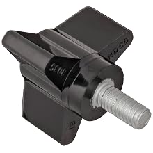 Davies Thermoset Three Arm Knob, Flute Rim, Threaded Stud, 1/4-20 Thread Size X 9/16" Thread Length, 1-1/2" Diameter (Pack of 5)
