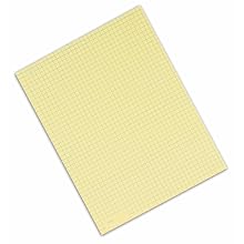 TOPS Quadrille Pads, 4 Squares per Inch, 8.5 x 11 Inches, Medium Weight, 50 Sheets per Pad, 12-Count, Canary, (3313)