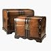 Set of 2 Casa Cristina Trunks with Hinged Lids in Brass Finish