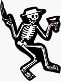 Social Distortion - Skeleton Holding Martini with Cigarette - Sticker / Decal
