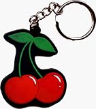 Pair of Cherries Rubber Keychain (Rockabilly Cherry)