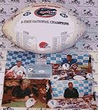 Chris Leak / Urban Meyer / Steve Spurrier / Danny Wuerffel - Autographed Florida Gators Full Size 2X National Champs Fotoball Football