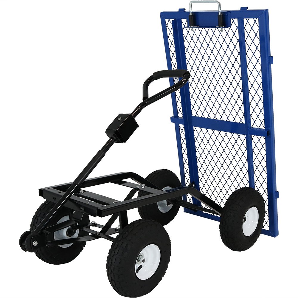 Sunnydaze HeavyDuty Steel Dump Utility Garden Cart with Removable