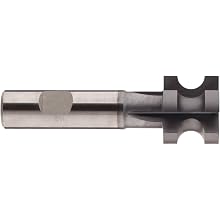 Niagara Cutter CCS150 Concave Radius Shank Type Cutter, High Speed Steel, TiCN Coated, Weldon Shank, 1-1/4" Cutter Diameter, 4 Flutes, 1/4" Radius, 1.000" Width