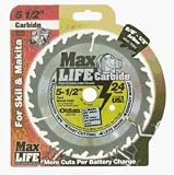Oldham 550C424 Max Life 5-1/2-Inch 24 Tooth ATB Cordless Saw Blade with 5/8-Inch Arbor