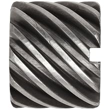 Boston Gear H2410R Plain Helical Gear, 45 Degree Helix, 14.5 Degree Pressure Angle, 0.250 Bore, 24 Pitch, 10 Teeth, Steel, RH