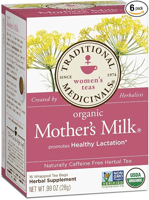Traditional Medicinals Organic Mother's Milk Tea, 16 Tea Bags (Pack of 6)