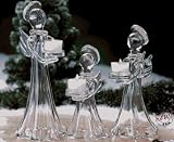 Biedermann & Sons HJ502LG Glass Angel Tealight Holder - Large