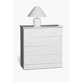 Prepac WHHD-3031-4 4 Drawer Chest - White