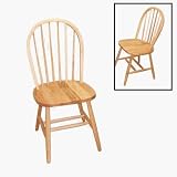 Natural Spindle Windsor Chair-Set of 2
