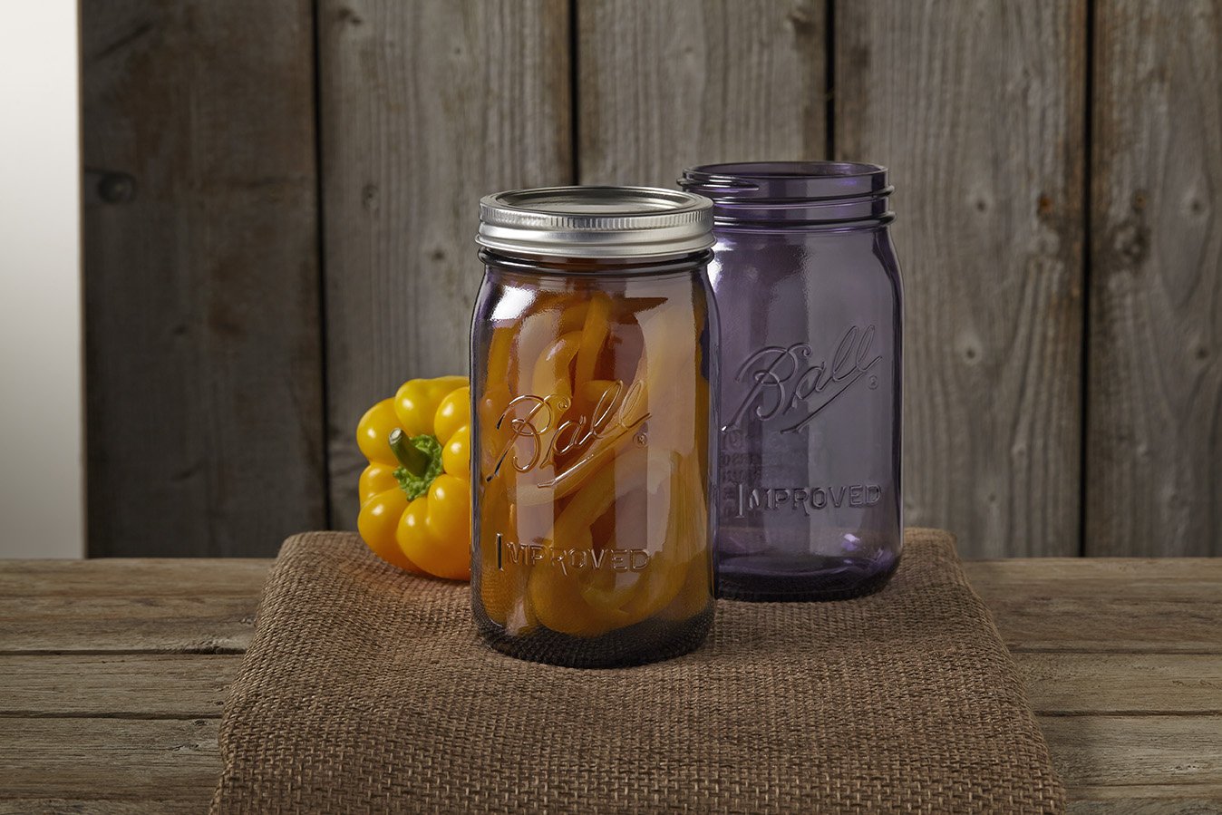 Purple Ball Mason Wide Quart Jars Antique Fruit Canning Jar Lids Set Of 6
