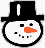 Fridgedoor Snowman Head Car Magnet
