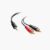 Electronics : 3.5mm Jack to Twin Phono/RCA Lead/Cable 4 iPod, MP3-10m