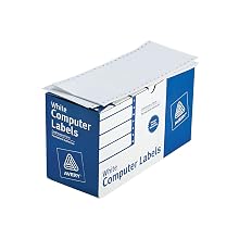 Avery Continuous Form White Computer Labels for Pin-Fed Printers, 4 x 1.9375 Inches, Box of 5000 (04022)