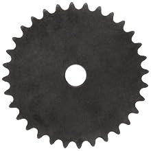 Martin Roller Chain Sprocket, Reboreable, Type A Hub, Single Strand, 25 Chain Size