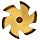 Niagara Cutter CVS130 Convex Radius Shank Type Cutter, High Speed Steel, TiN Coated, Weldon Shank, 1-5/16" Cutter Diameter, 6 Flutes, 5/32" Radius