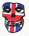 The Misfits - British / UK Flag Crimson Ghost Skull - Embroidered Iron On or Sew On P...